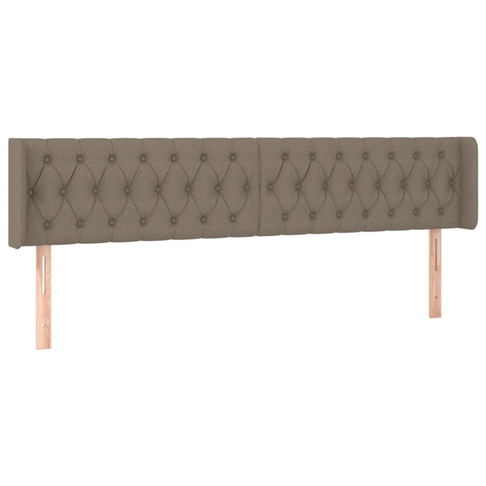 vidaXL Tăblie de pat cu aripioare gri taupe 183x16x78/88 cm textil