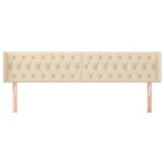 vidaXL Tăblie de pat cu aripioare, crem, 183x16x78/88 cm textil