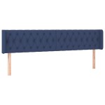 vidaXL Tăblie de pat cu aripioare, albastru, 183x16x78/88 cm textil vidaXL Tăblie de pat cu aripioare, albastru, 183x16x78/88 cm textil
