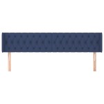 vidaXL Tăblie de pat cu aripioare, albastru, 183x16x78/88 cm textil vidaXL Tăblie de pat cu aripioare, albastru, 183x16x78/88 cm textil