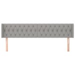 vidaXL Tăblie de pat cu aripioare gri deschis 203x16x78/88 cm textil