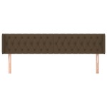 vidaXL Tăblie de pat cu aripioare maro închis 203x16x78/88 cm textil