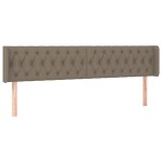 vidaXL Tăblie de pat cu aripioare gri taupe 203x16x78/88 cm textil