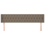 vidaXL Tăblie de pat cu aripioare gri taupe 203x16x78/88 cm textil