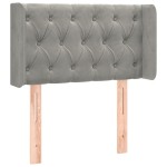 vidaXL Tăblie de pat cu aripioare gri deschis 83x16x78/88 cm catifea