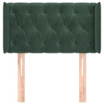vidaXL Tăblie pat cu aripioare verde închis 83x16x78/88 cm catifea vidaXL Tăblie pat cu aripioare verde închis 83x16x78/88 cm catifea