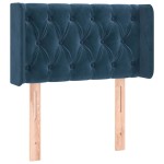 vidaXL Tăblie pat cu aripioare albastru închis 83x16x78/88 cm catifea