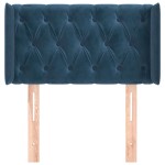 vidaXL Tăblie pat cu aripioare albastru închis 83x16x78/88 cm catifea