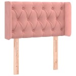 vidaXL Tăblie de pat cu aripioare roz 83x16x78/88 cm catifea