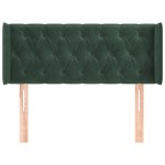 vidaXL Tăblie pat cu aripioare verde închis 93x16x78/88 cm catifea vidaXL Tăblie pat cu aripioare verde închis 93x16x78/88 cm catifea