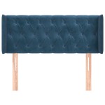 vidaXL Tăblie pat cu aripioare albastru închis 93x16x78/88 cm catifea