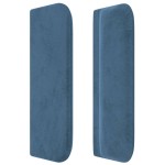 vidaXL Tăblie pat cu aripioare albastru închis 93x16x78/88 cm catifea