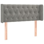 vidaXL Tăblie de pat cu aripioare gri deschis 103x16x78/88 cm catifea