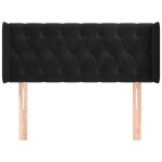 vidaXL Tăblie de pat cu aripioare negru 103x16x78/88 cm catifea