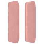 vidaXL Tăblie de pat cu aripioare roz 103x16x78/88 cm catifea