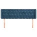 vidaXL Tăblie pat cu aripioare albastru închis 163x16x78/88 cm catifea