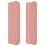 vidaXL Tăblie de pat cu aripioare roz 163x16x78/88 cm catifea