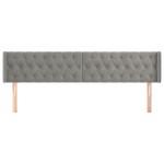 vidaXL Tăblie de pat cu aripioare gri deschis 183x16x78/88 cm catifea