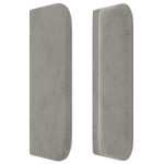 vidaXL Tăblie de pat cu aripioare gri deschis 203x16x78/88 cm catifea vidaXL Tăblie de pat cu aripioare gri deschis 203x16x78/88 cm catifea