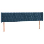 vidaXL Tăblie pat cu aripioare albastru închis 203x16x78/88 cm catifea