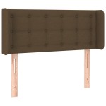 vidaXL Tăblie de pat cu aripioare maro închis 83x16x78/88 cm textil