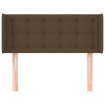 vidaXL Tăblie de pat cu aripioare maro închis 83x16x78/88 cm textil