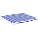 vidaXL Pânză de rezervă copertină, albastru și alb, 4x3,5 m vidaXL Pânză de rezervă copertină, albastru și alb, 4x3,5 m
