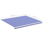 vidaXL Pânză de rezervă copertină, albastru și alb, 4x3,5 m vidaXL Pânză de rezervă copertină, albastru și alb, 4x3,5 m