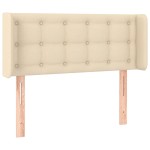 vidaXL Tăblie de pat cu aripioare crem 83x16x78/88 cm textil vidaXL Tăblie de pat cu aripioare crem 83x16x78/88 cm textil