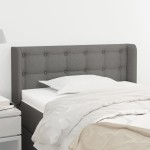 vidaXL Tăblie de pat cu aripioare gri închis 93x16x78/88 cm textil