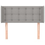 vidaXL Tăblie de pat cu aripioare gri deschis 103x16x78/88 cm textil