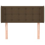 vidaXL Tăblie de pat cu aripioare maro închis 103x16x78/88 cm textil