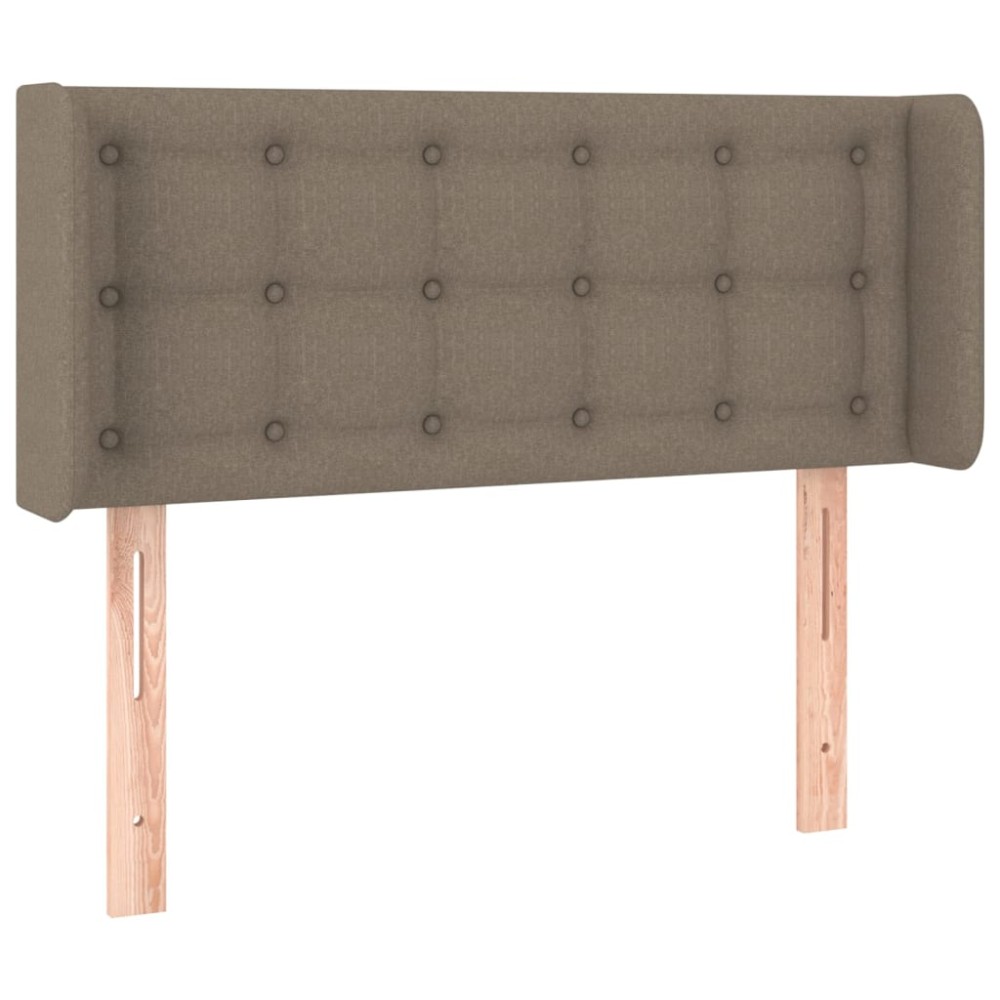 vidaXL Tăblie de pat cu aripioare gri taupe 103x16x78/88 cm textil