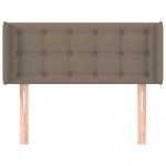vidaXL Tăblie de pat cu aripioare gri taupe 103x16x78/88 cm textil