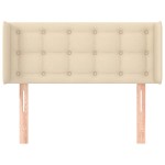 vidaXL Tăblie de pat cu aripioare crem 103x16x78/88 cm textil vidaXL Tăblie de pat cu aripioare crem 103x16x78/88 cm textil