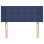 vidaXL Tăblie de pat cu aripioare albastru 103x16x78/88 cm textil vidaXL Tăblie de pat cu aripioare albastru 103x16x78/88 cm textil