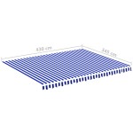 vidaXL Pânză de rezervă copertină, albastru și alb, 4,5x3,5 m vidaXL Pânză de rezervă copertină, albastru și alb, 4,5x3,5 m