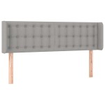 vidaXL Tăblie de pat cu aripioare gri deschis 147x16x78/88 cm textil vidaXL Tăblie de pat cu aripioare gri deschis 147x16x78/88 cm textil