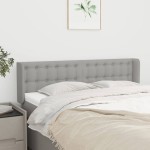 vidaXL Tăblie de pat cu aripioare gri deschis 147x16x78/88 cm textil vidaXL Tăblie de pat cu aripioare gri deschis 147x16x78/88 cm textil