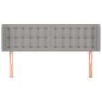 vidaXL Tăblie de pat cu aripioare gri deschis 147x16x78/88 cm textil vidaXL Tăblie de pat cu aripioare gri deschis 147x16x78/88 cm textil