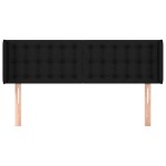 vidaXL Tăblie de pat cu aripioare negru 147x16x78/88 cm textil