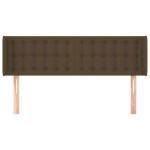 vidaXL Tăblie de pat cu aripioare maro închis 147x16x78/88 cm textil