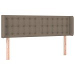 vidaXL Tăblie de pat cu aripioare gri taupe 147x16x78/88 cm textil