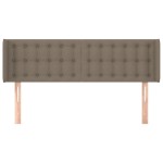 vidaXL Tăblie de pat cu aripioare gri taupe 147x16x78/88 cm textil