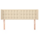 vidaXL Tăblie de pat cu aripioare crem 147x16x78/88 cm textil vidaXL Tăblie de pat cu aripioare crem 147x16x78/88 cm textil