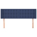 vidaXL Tăblie de pat cu aripioare, albastru, 147x16x78/88 cm textil vidaXL Tăblie de pat cu aripioare, albastru, 147x16x78/88 cm textil