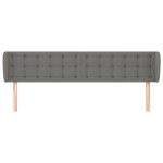 vidaXL Tăblie de pat cu aripioare gri închis 163x16x78/88 cm textil vidaXL Tăblie de pat cu aripioare gri închis 163x16x78/88 cm textil