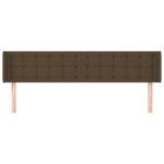vidaXL Tăblie de pat cu aripioare maro închis 163x16x78/88 cm textil