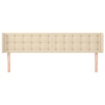 vidaXL Tăblie de pat cu aripioare crem 163x16x78/88 cm textil vidaXL Tăblie de pat cu aripioare crem 163x16x78/88 cm textil