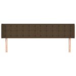 vidaXL Tăblie de pat cu aripioare maro închis183x16x78/88 cm textil